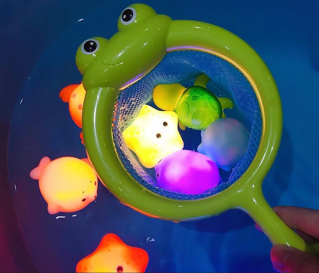 Baby bathtub animal light up rubber floating toys